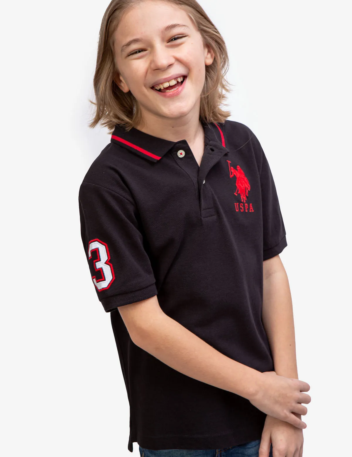 BOYS PIQUE SOLID POLO SHIRT