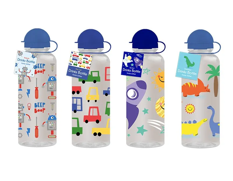 Boys Printed Drinks Bottle 600ml