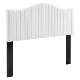 Brielle Channel Tufted Performance Velvet Full/Queen Headboard By Modway - MOD-6559 - White