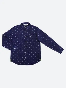 Cantabil Boy's Navy Full Sleeves Shirt