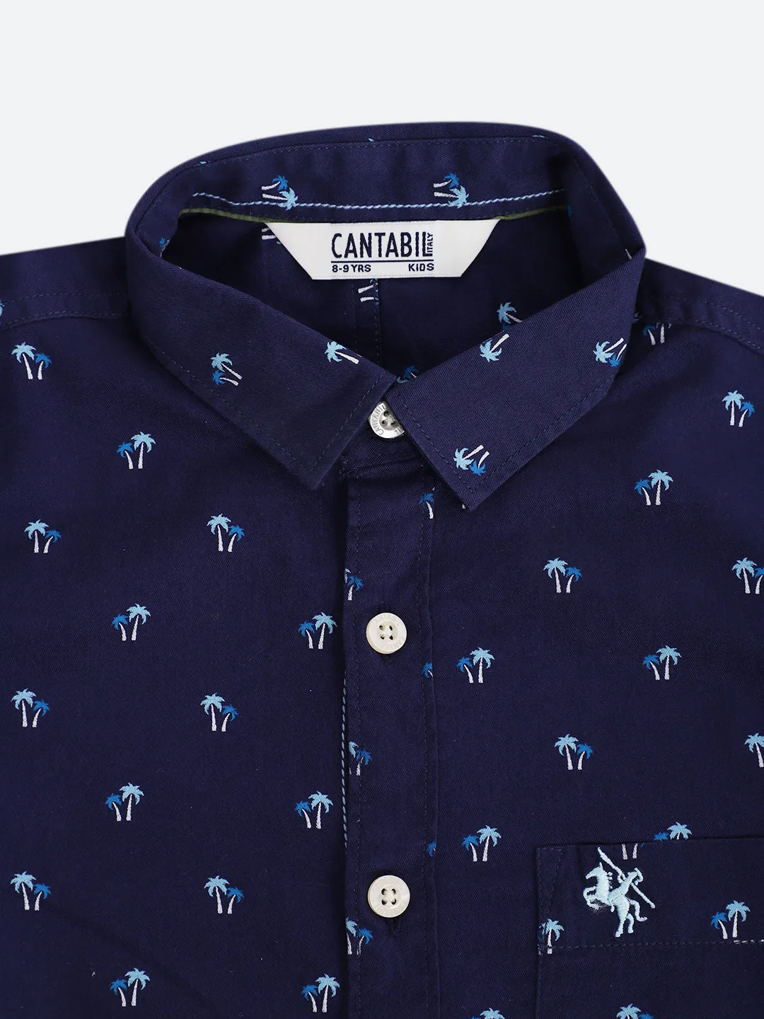 Cantabil Boy's Navy Full Sleeves Shirt