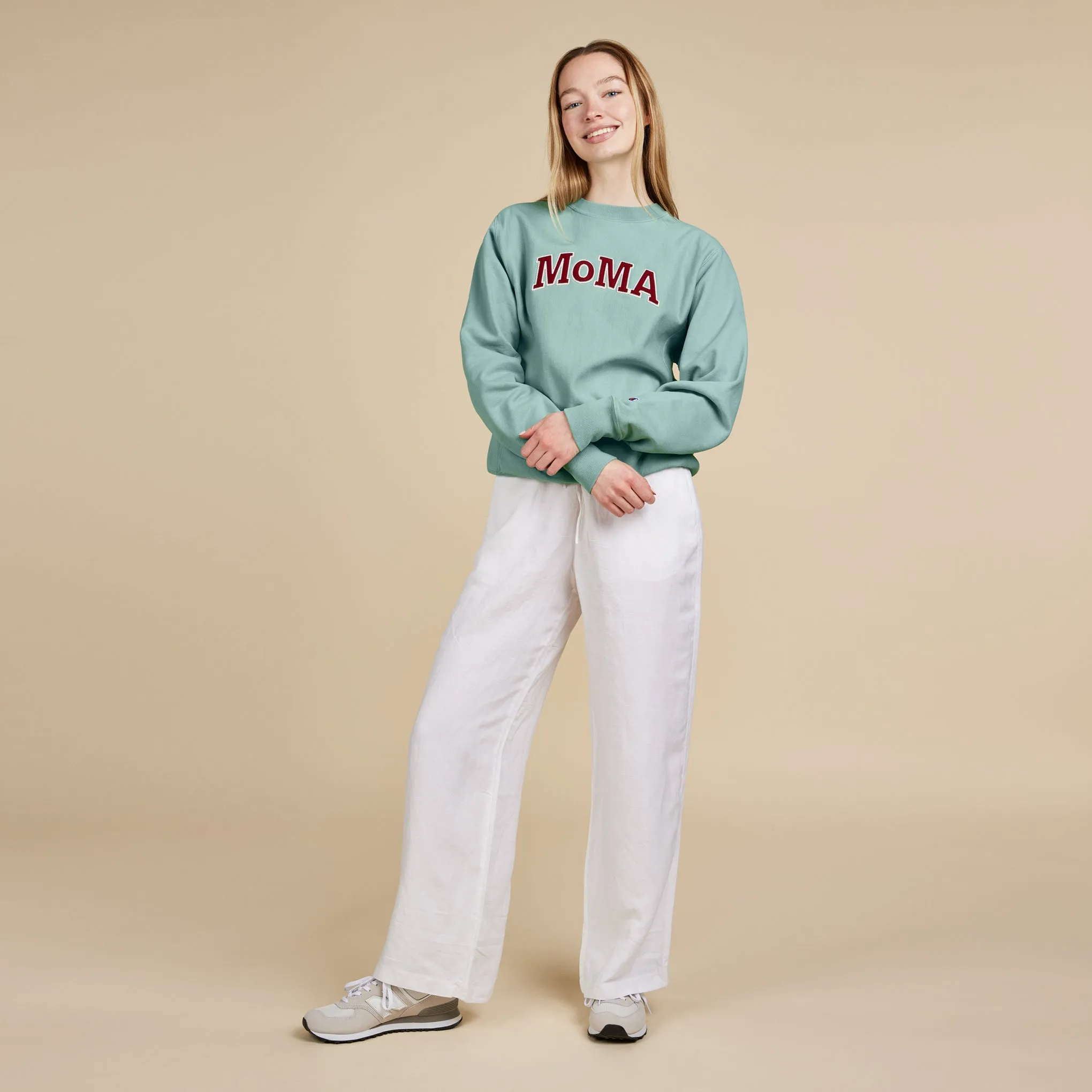 MoMA Edition Nimbus Green Champion Garment-Dyed Crewneck Sweatshirt