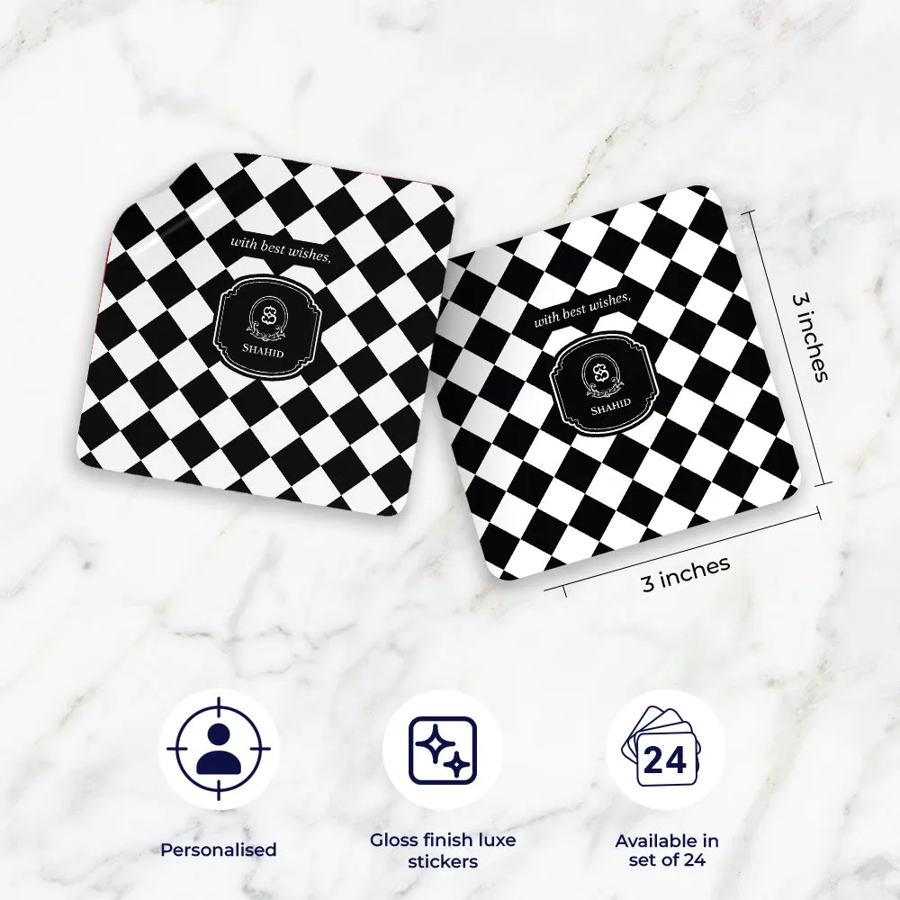 Checkered Gift Sticker