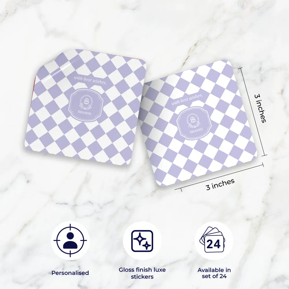 Checkered Gift Sticker