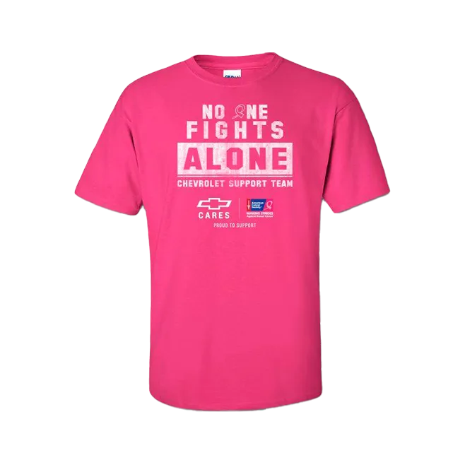 Chevrolet Breast Cancer Awareness No One Fights Alone Pink Tee