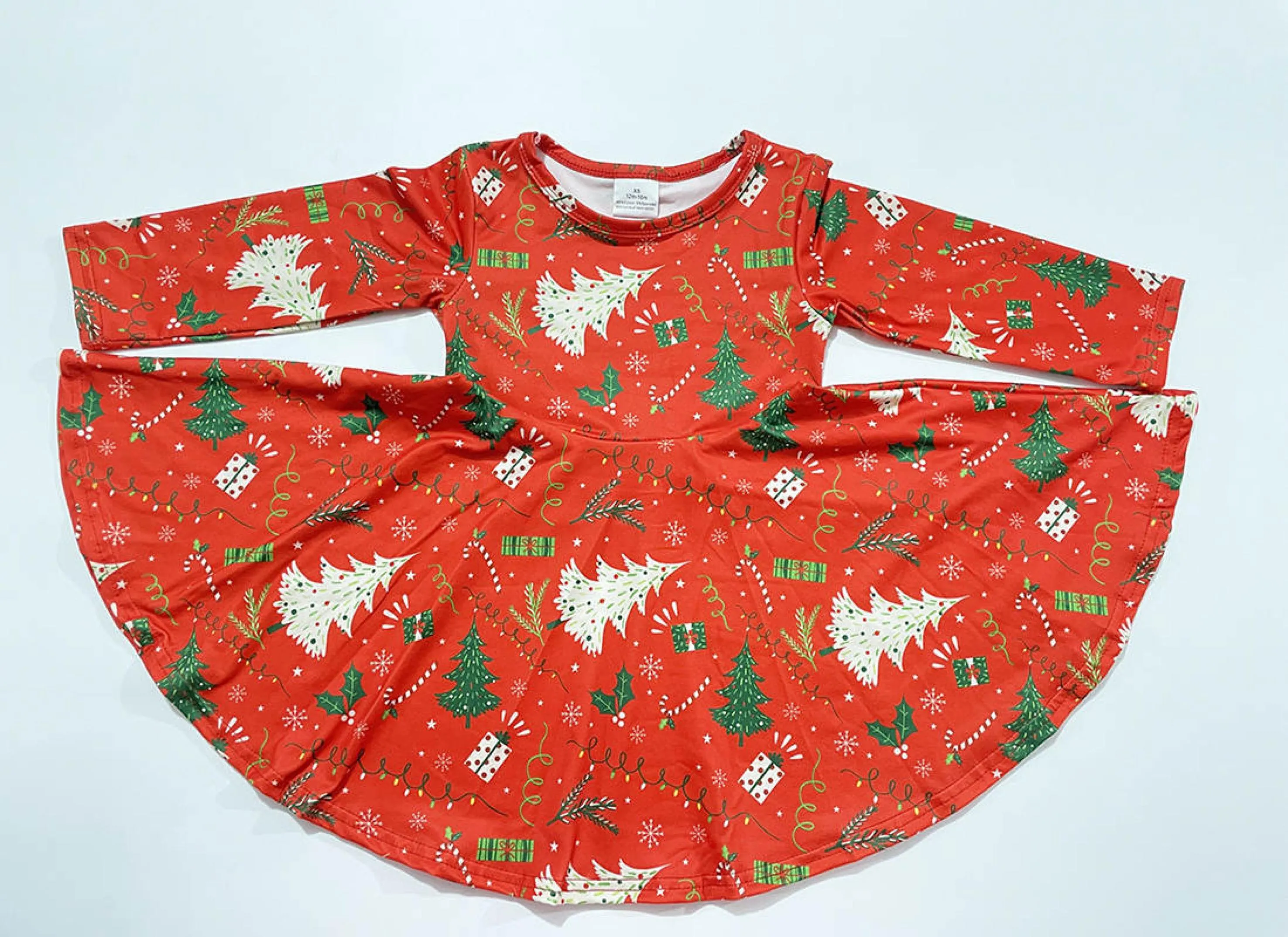 CHRISTMAS TREE TWIRLY DRESS