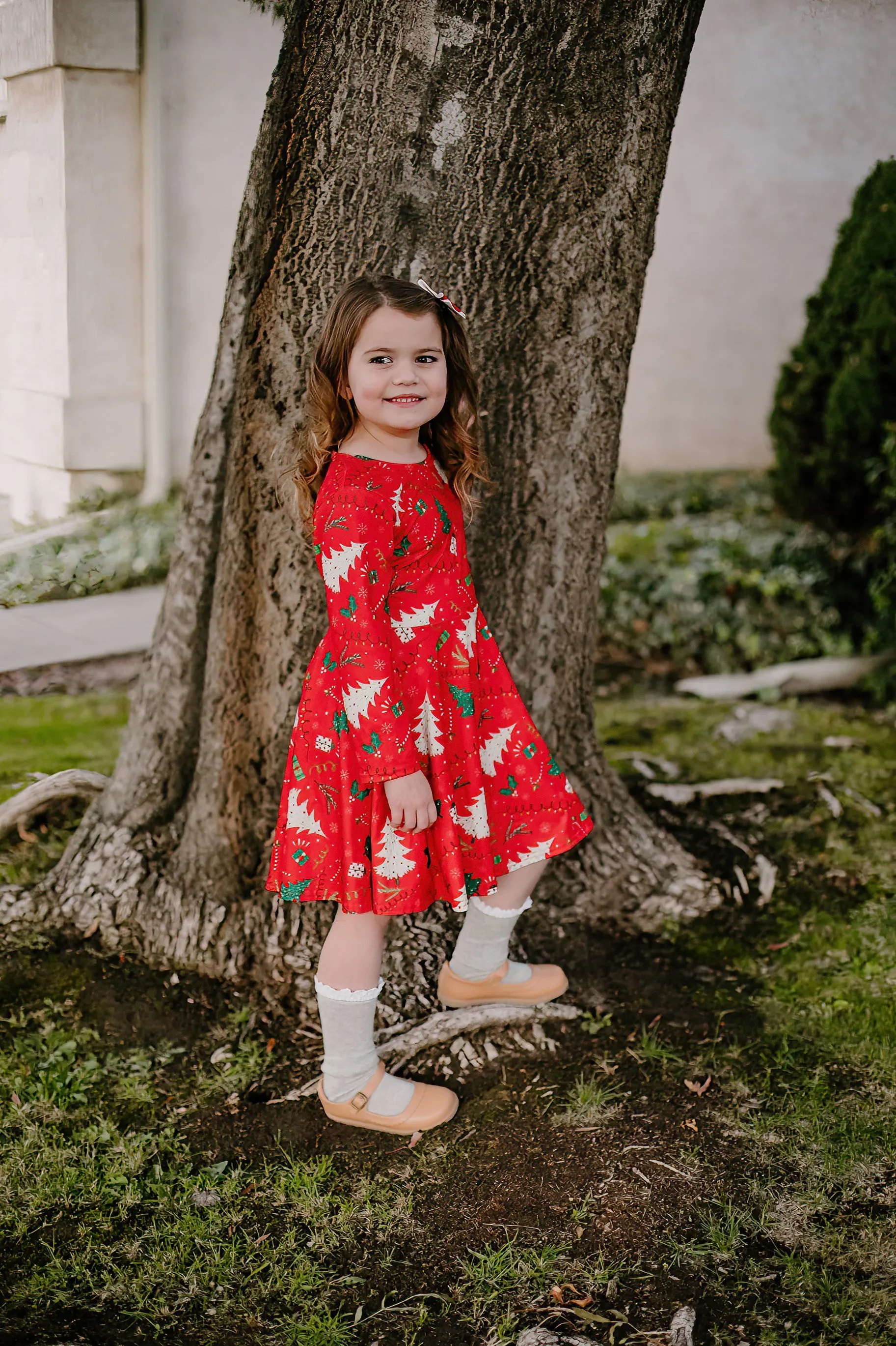 CHRISTMAS TREE TWIRLY DRESS