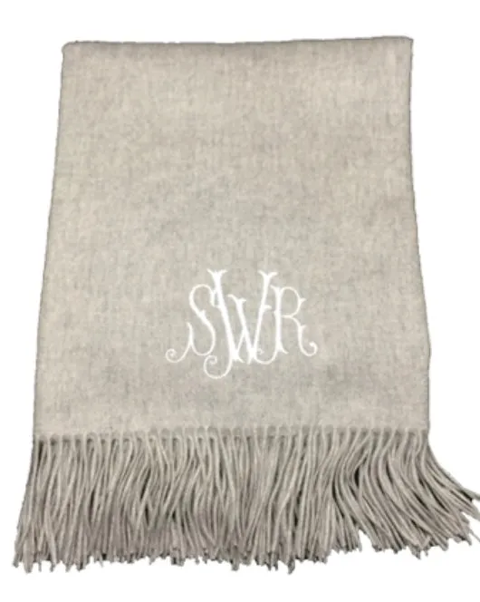 Classic cashmere blend blanket * can be monogrammed