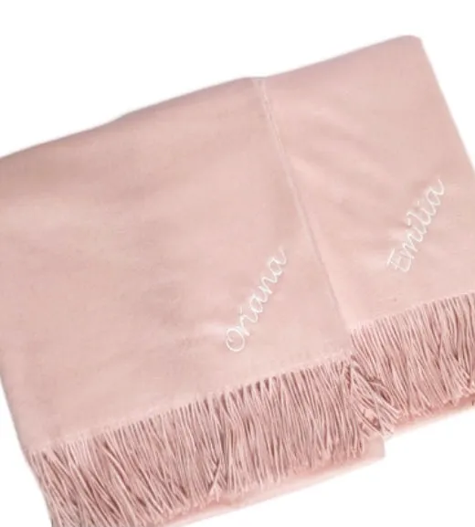 Classic cashmere blend blanket * can be monogrammed