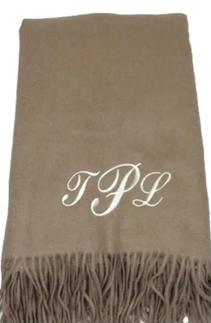 Classic cashmere blend blanket * can be monogrammed