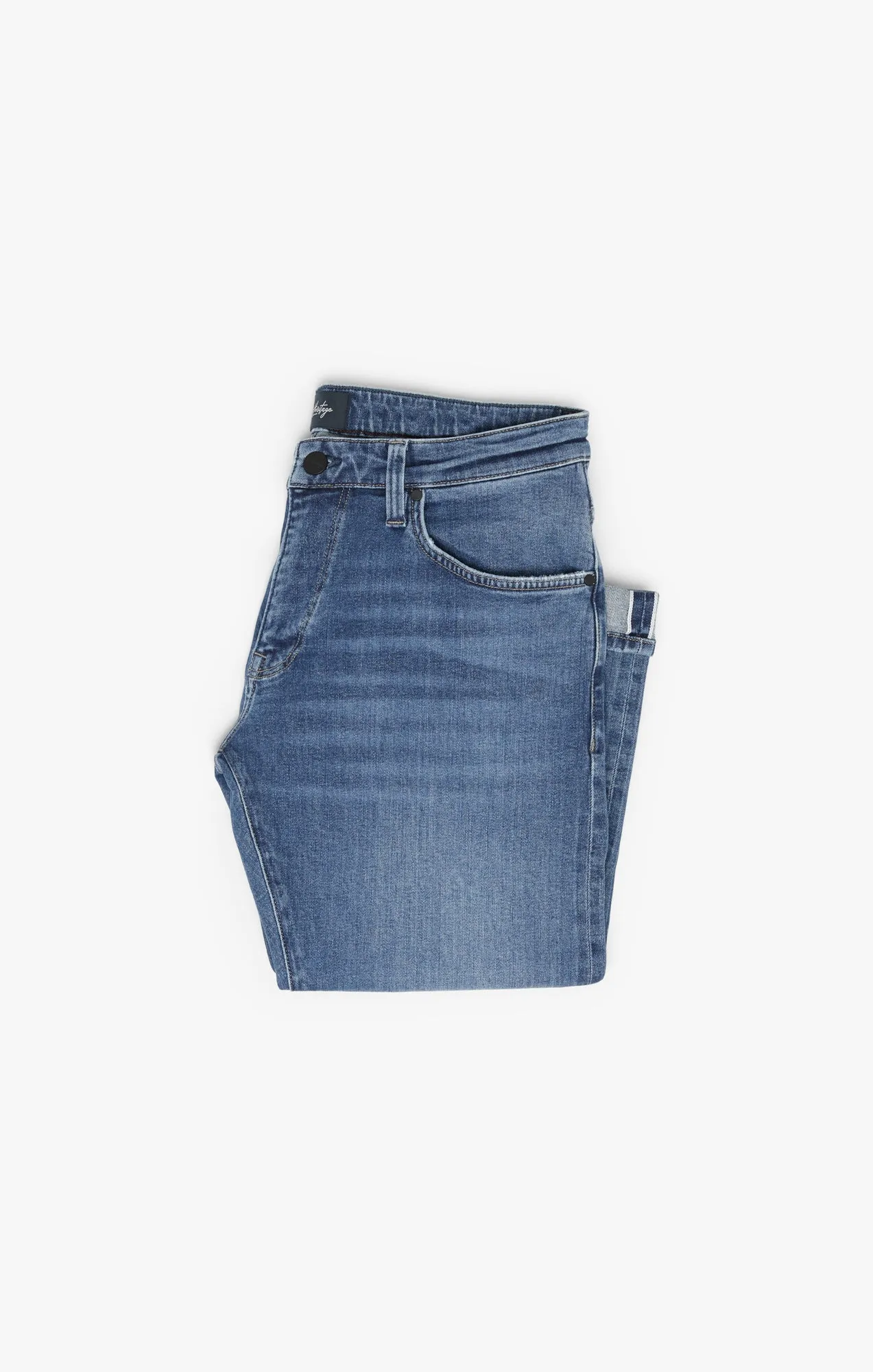 Cool Tapered Leg Jeans In Mid Blue Selvedge