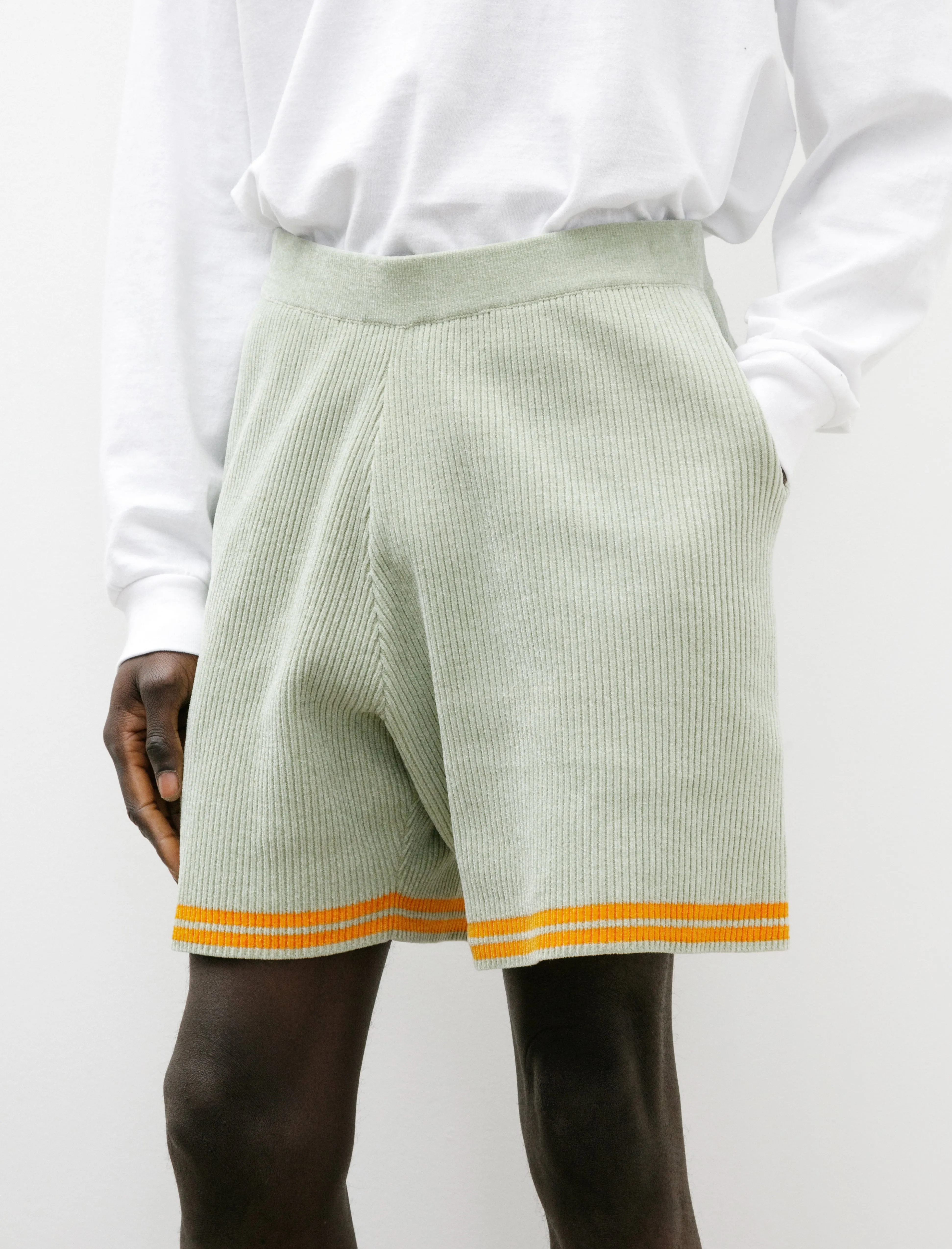 Cordy Knit Shorts Mint Green