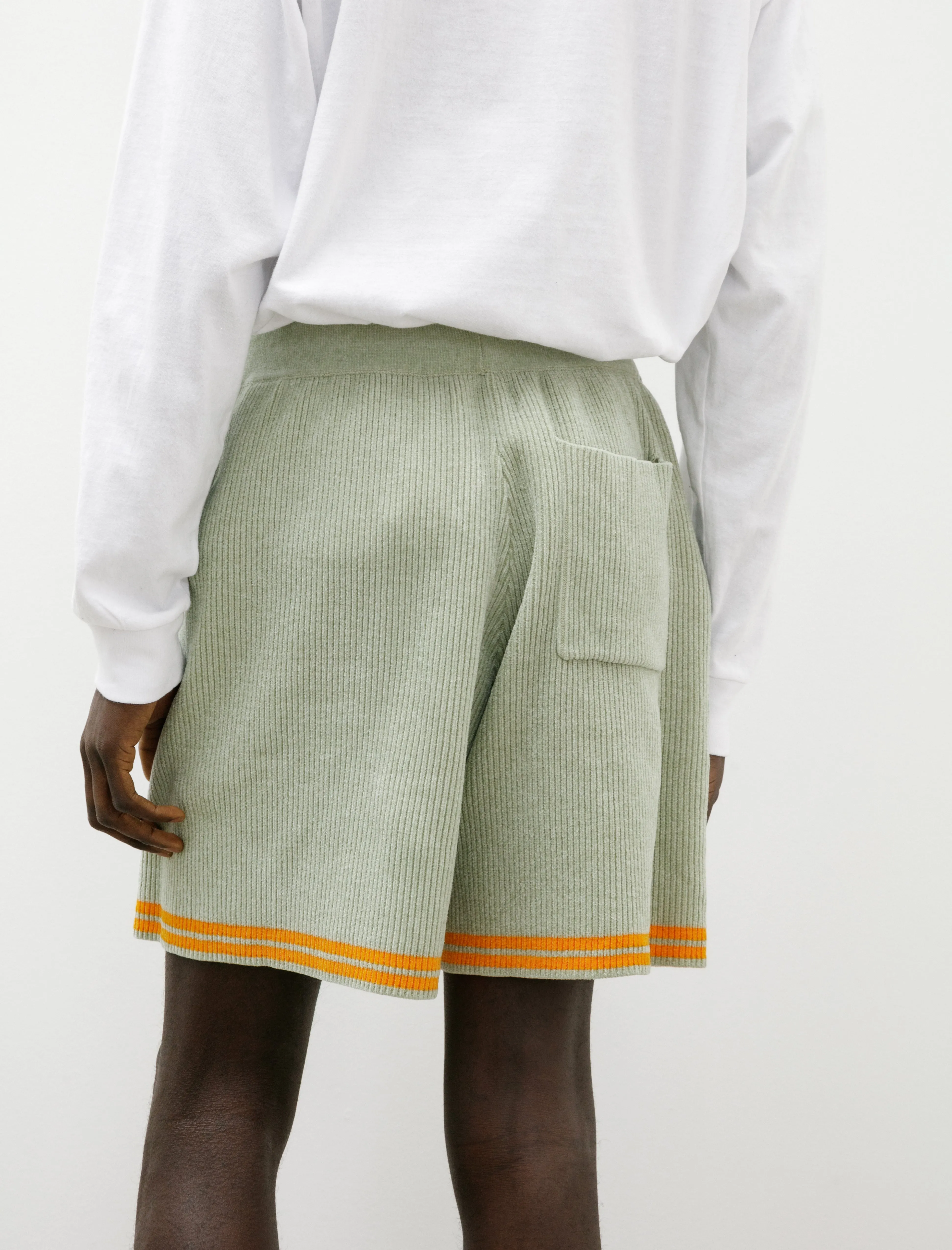 Cordy Knit Shorts Mint Green