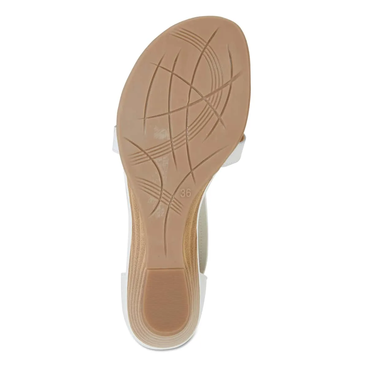 Corina Sandal in White Leather