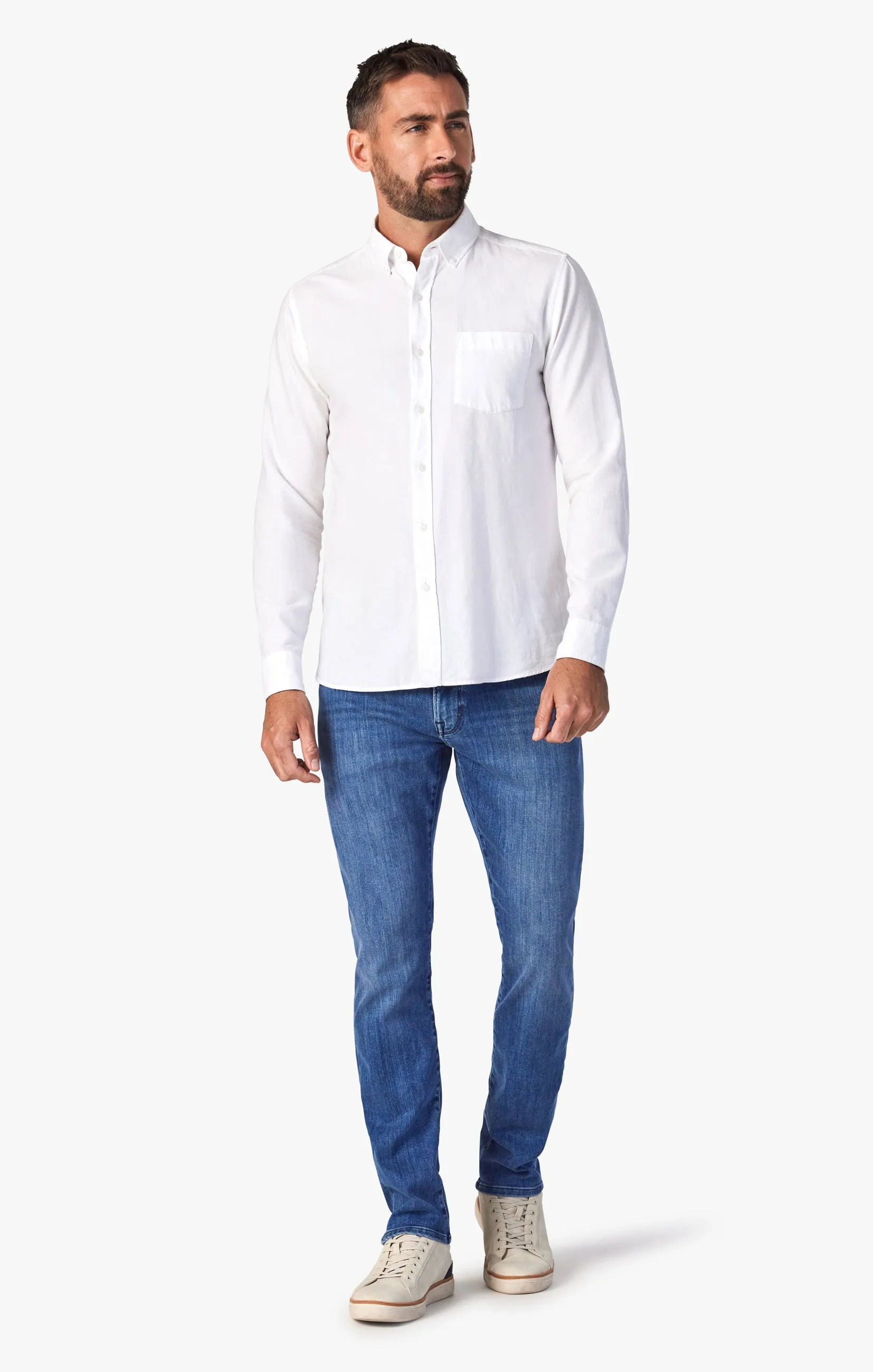 Courage Straight Leg Jeans In Mid Brushed Urban