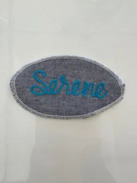 Cursive Words Hand Stitched Embroidery Patch