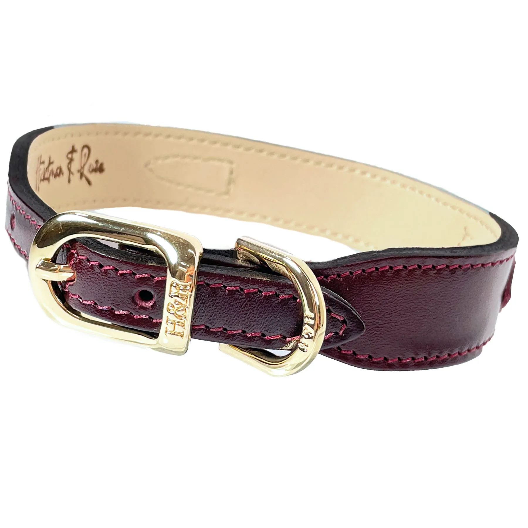 Daisy Dog Collar in Royal Purple, Amethyst & Gold