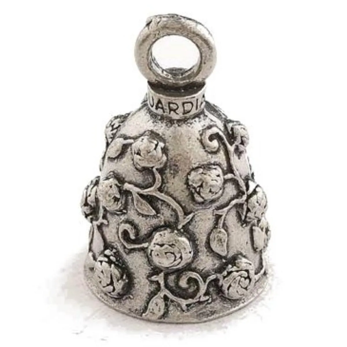 Daniel Smart Guardian Bell® Rose, Pewter, 1.5 x 1 in