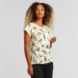DEDICATED Visby t-shirt autumn birds off white women