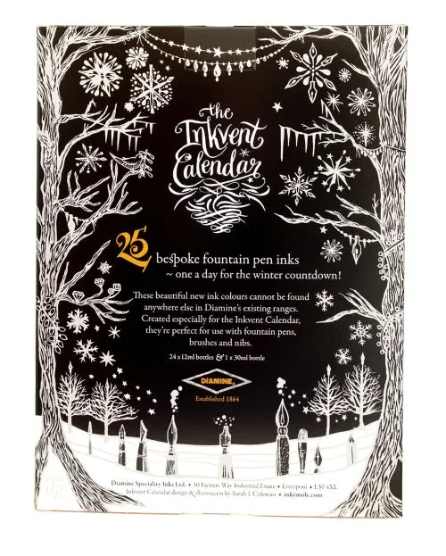 Diamine 2024 Inkvent Calendar   FREE Limited Edition FPR Indus Ultra Flex Pen