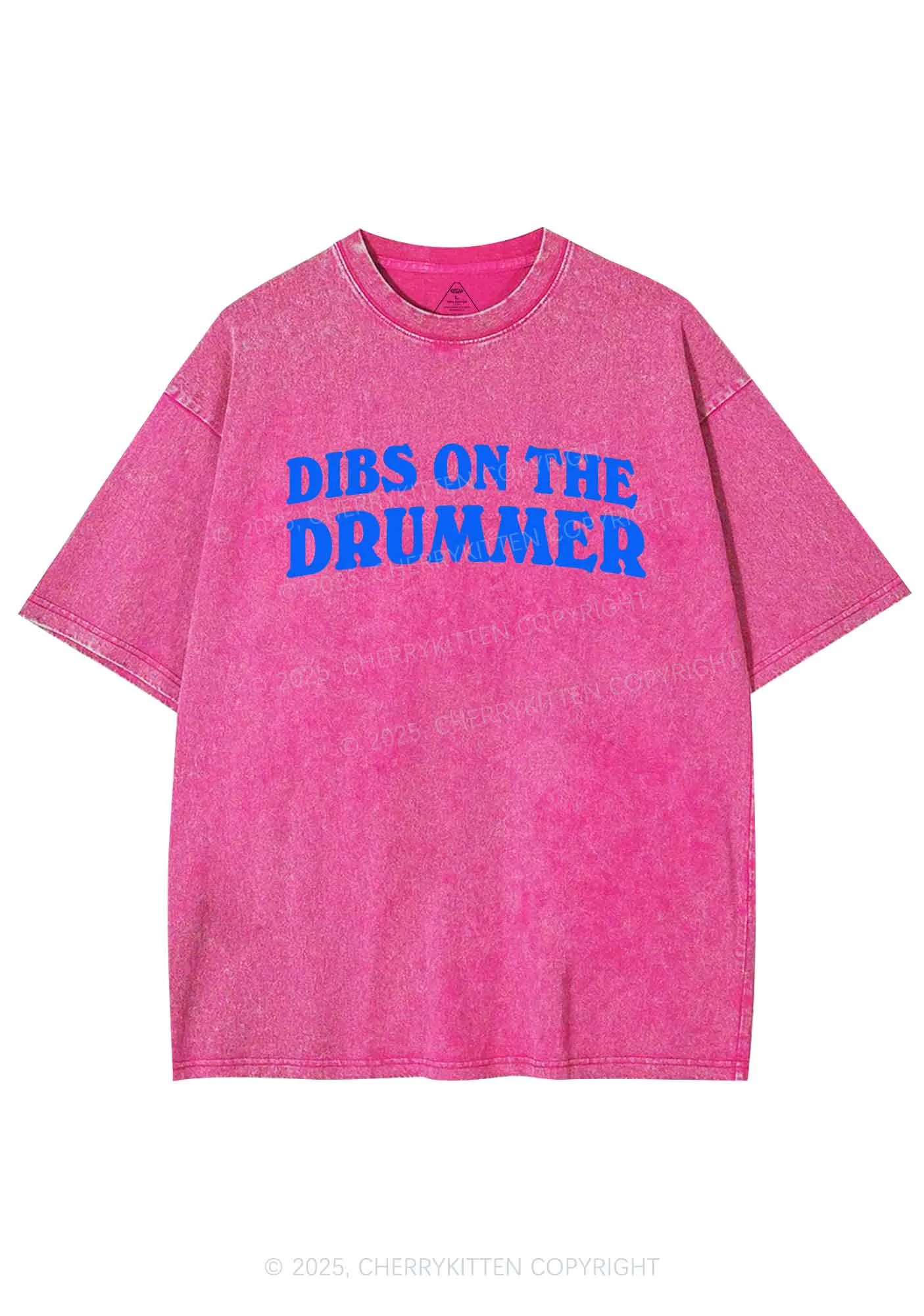 Dibs On The Drummer Y2K Shirts Washed Tee Cherrykitten