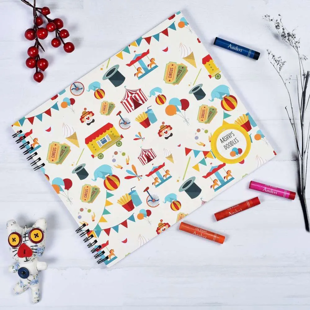 Doodle Book With Personalized Crayons - Circus