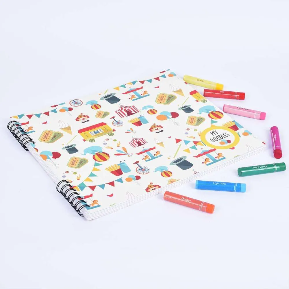 Doodle Book With Personalized Crayons - Circus