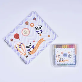 Doodle Book With Personalized Crayons - Panda