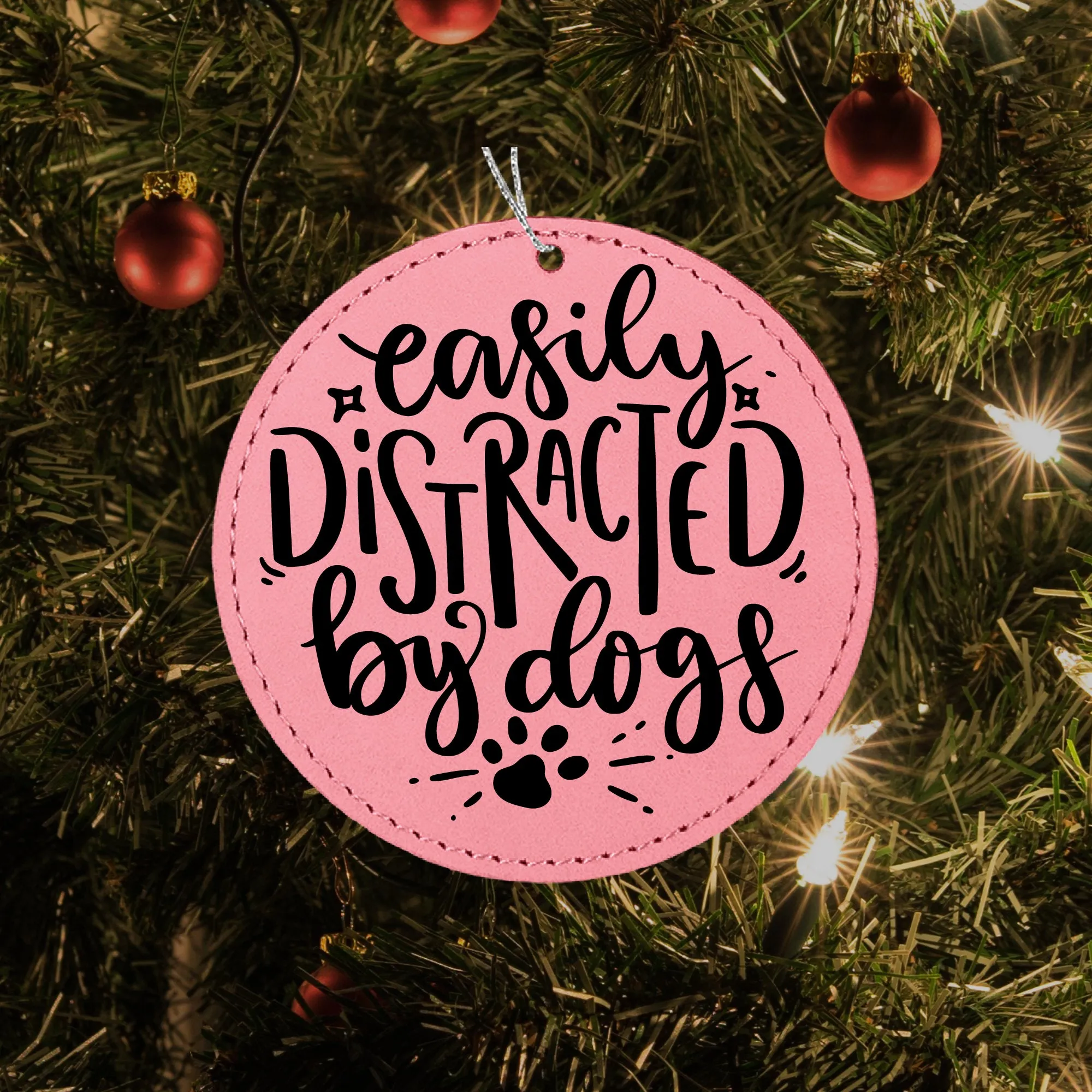 Easily Distracted by Dogs Ornament
