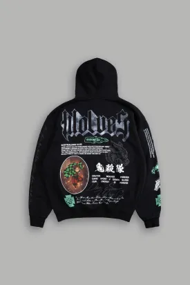 Falling "Pierce" Hoodie in Black