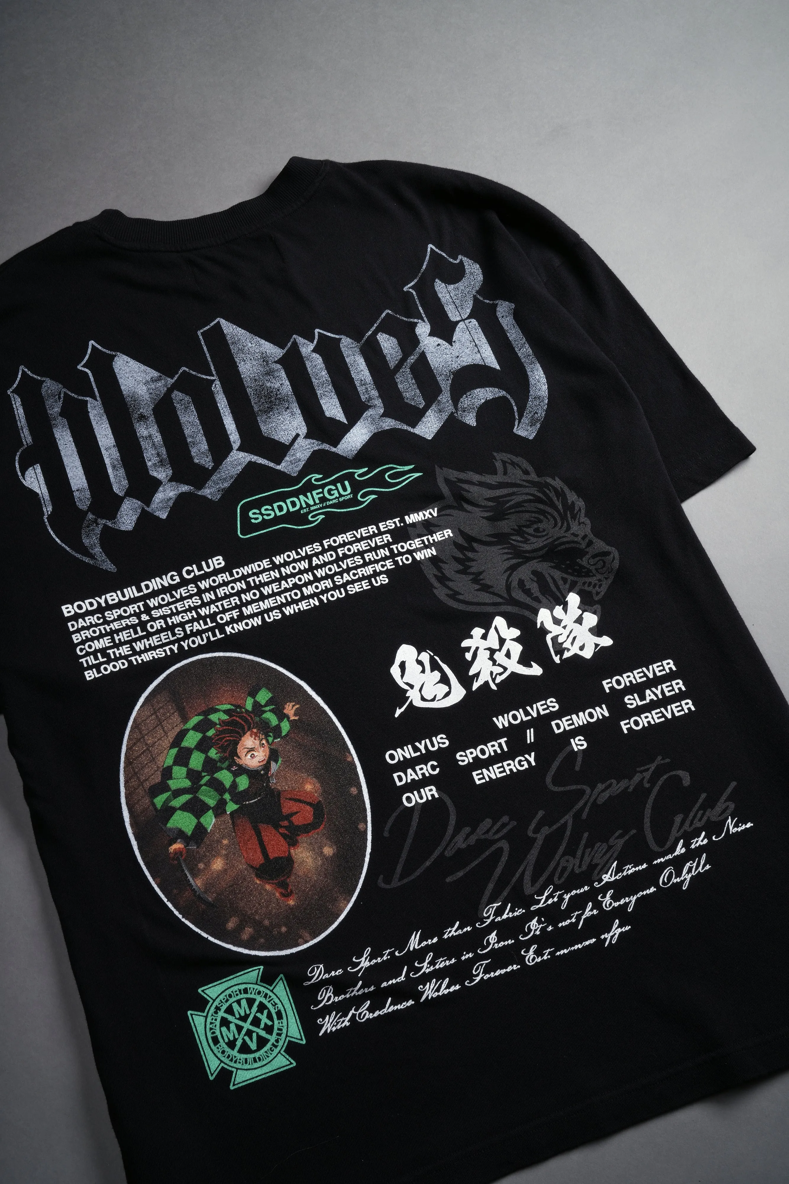 Falling "Premium" Oversized Tee in Black
