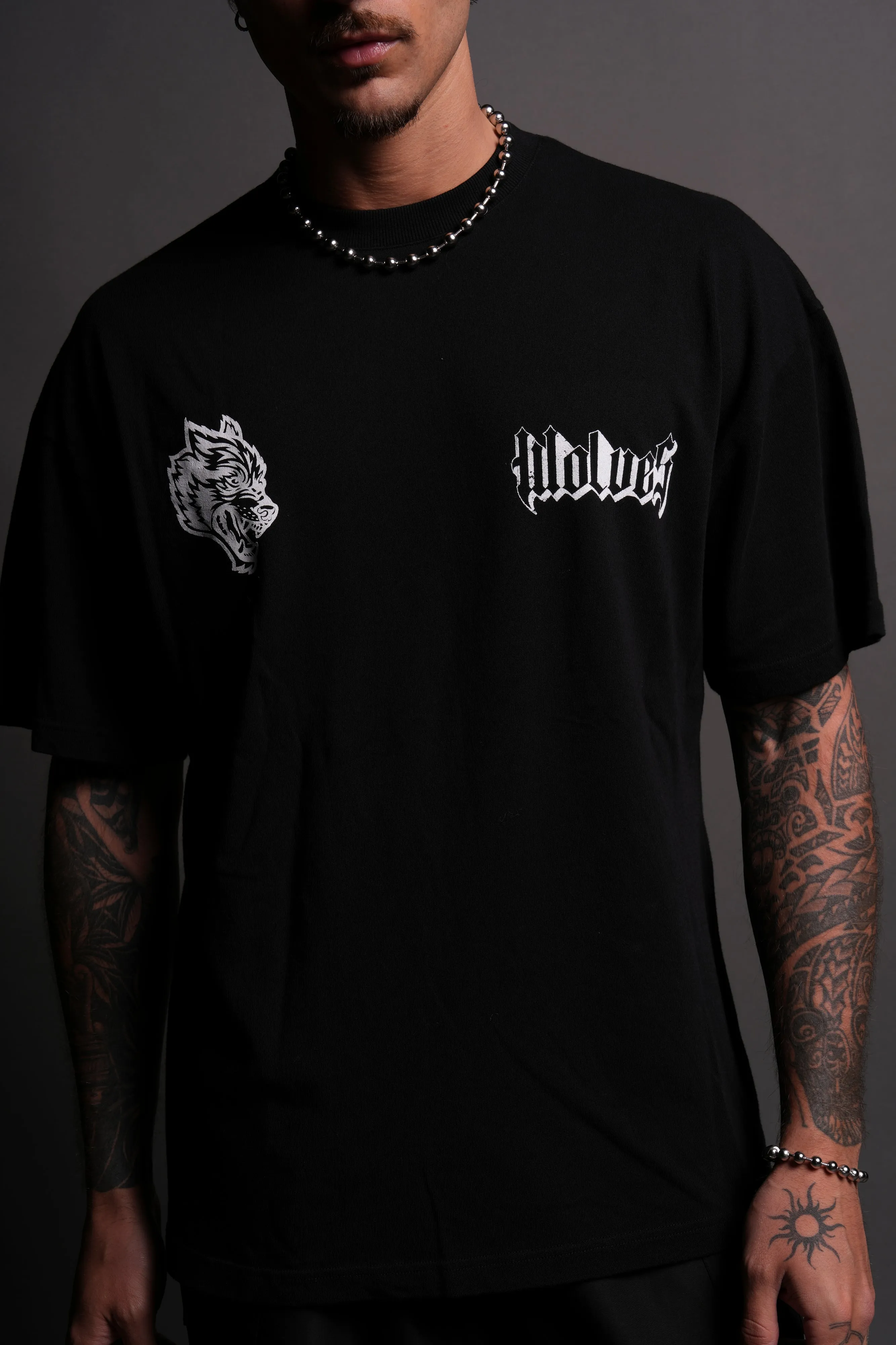 Falling "Premium" Oversized Tee in Black