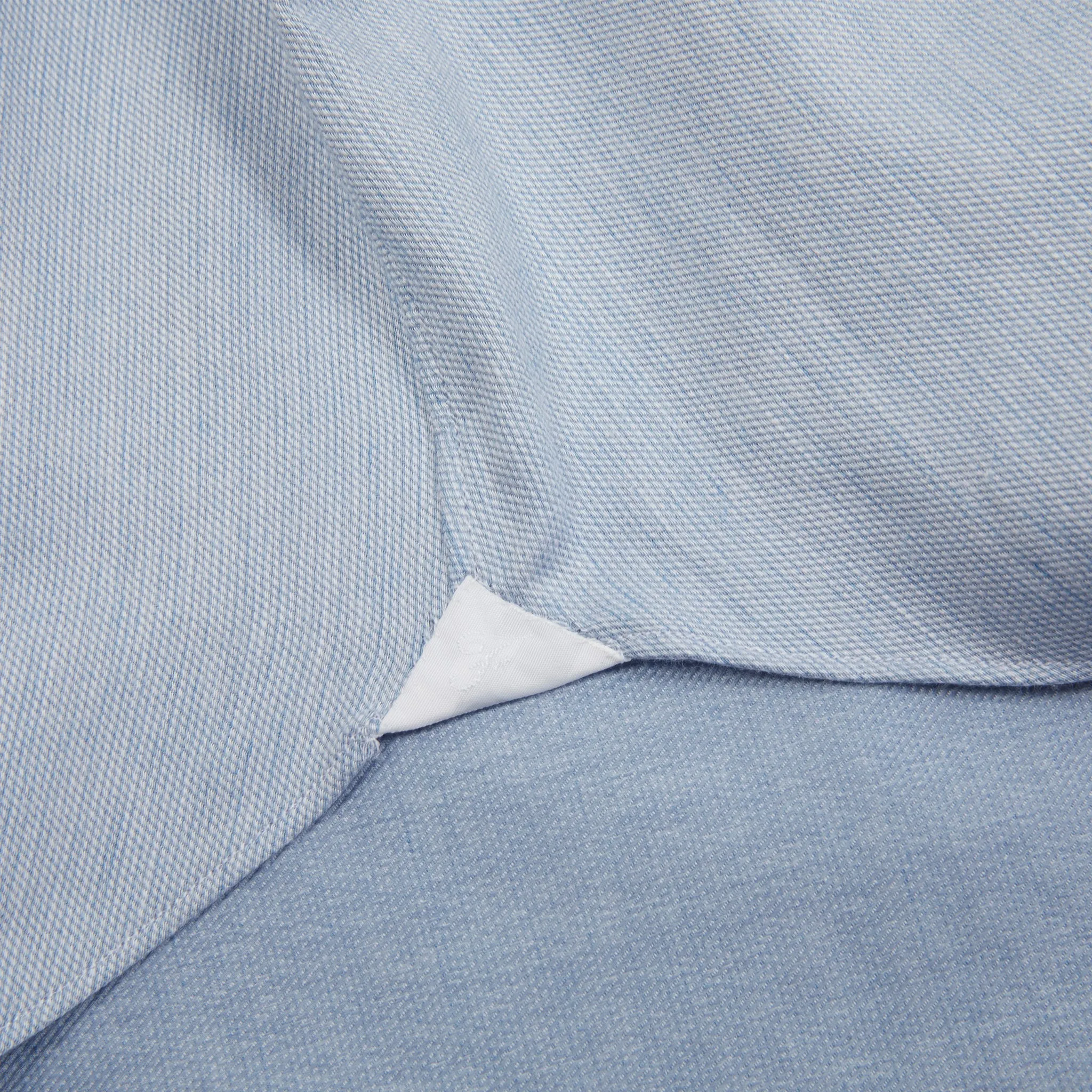 Finamore Napoli Cotton/Cashmere Shirt in Light Blue