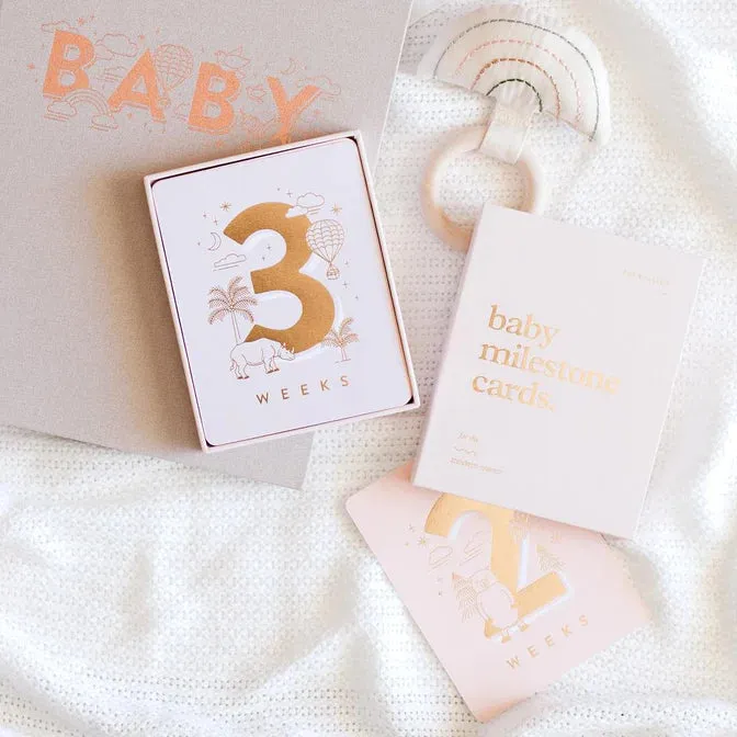 Fox & Fallow Baby Milestone Card Set CREAM