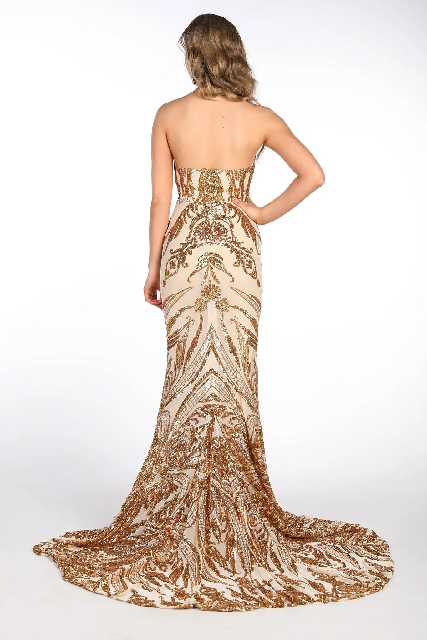 Gianna Gown Without Boned Bodice - Gold