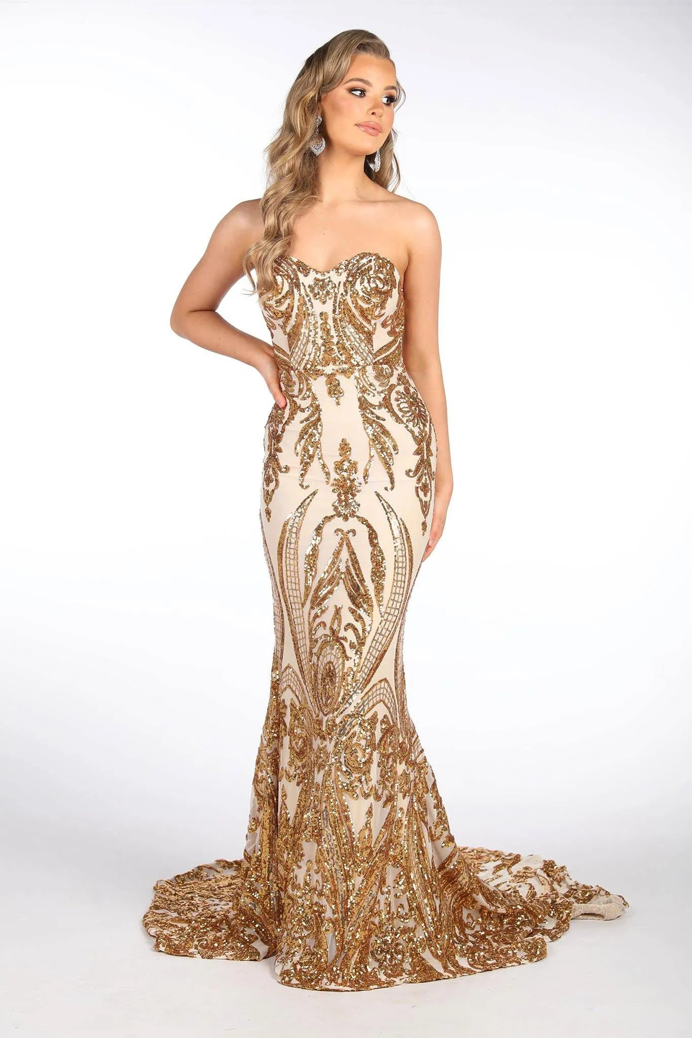 Gianna Gown Without Boned Bodice - Gold