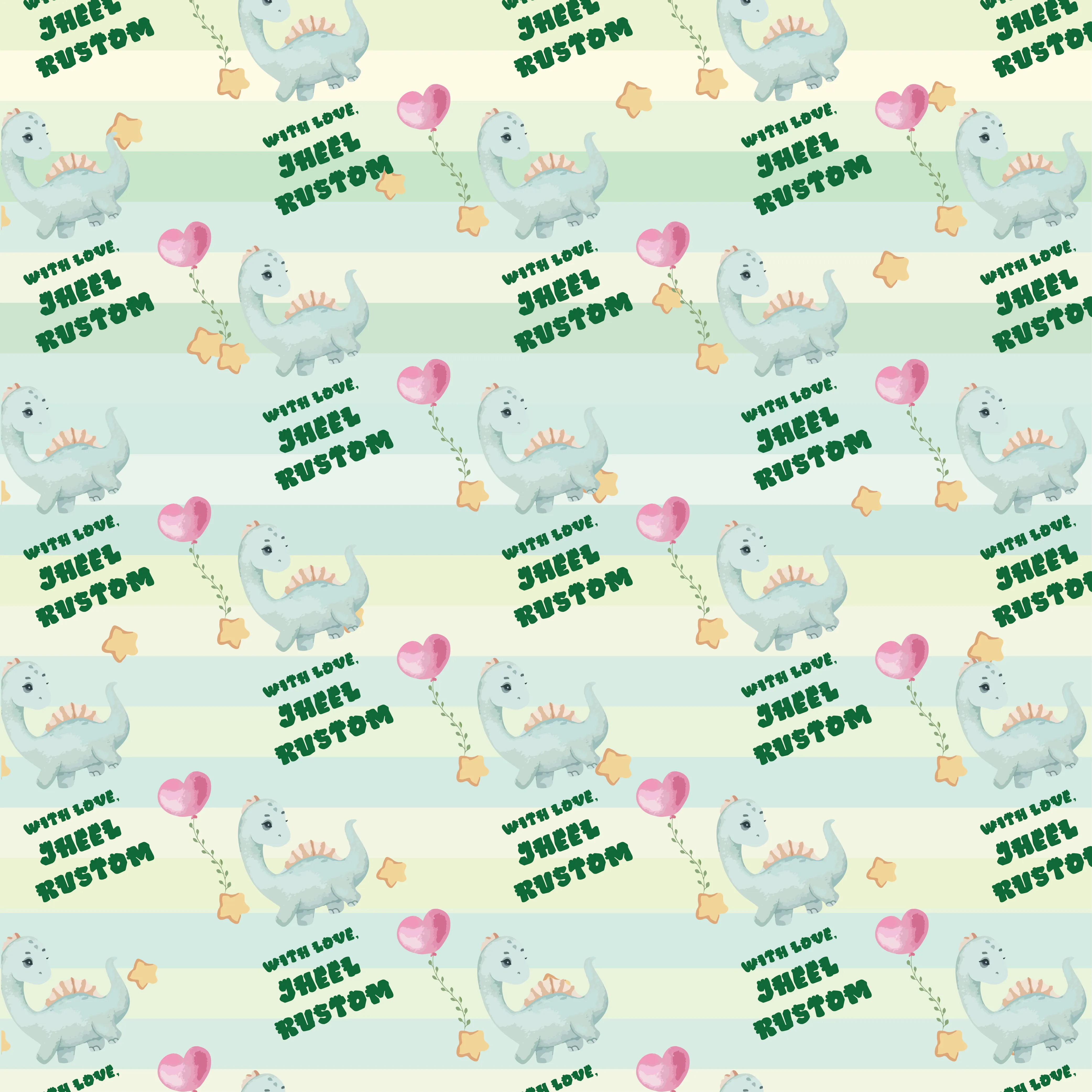 Gift Wrapping Paper  - Dino Dreams