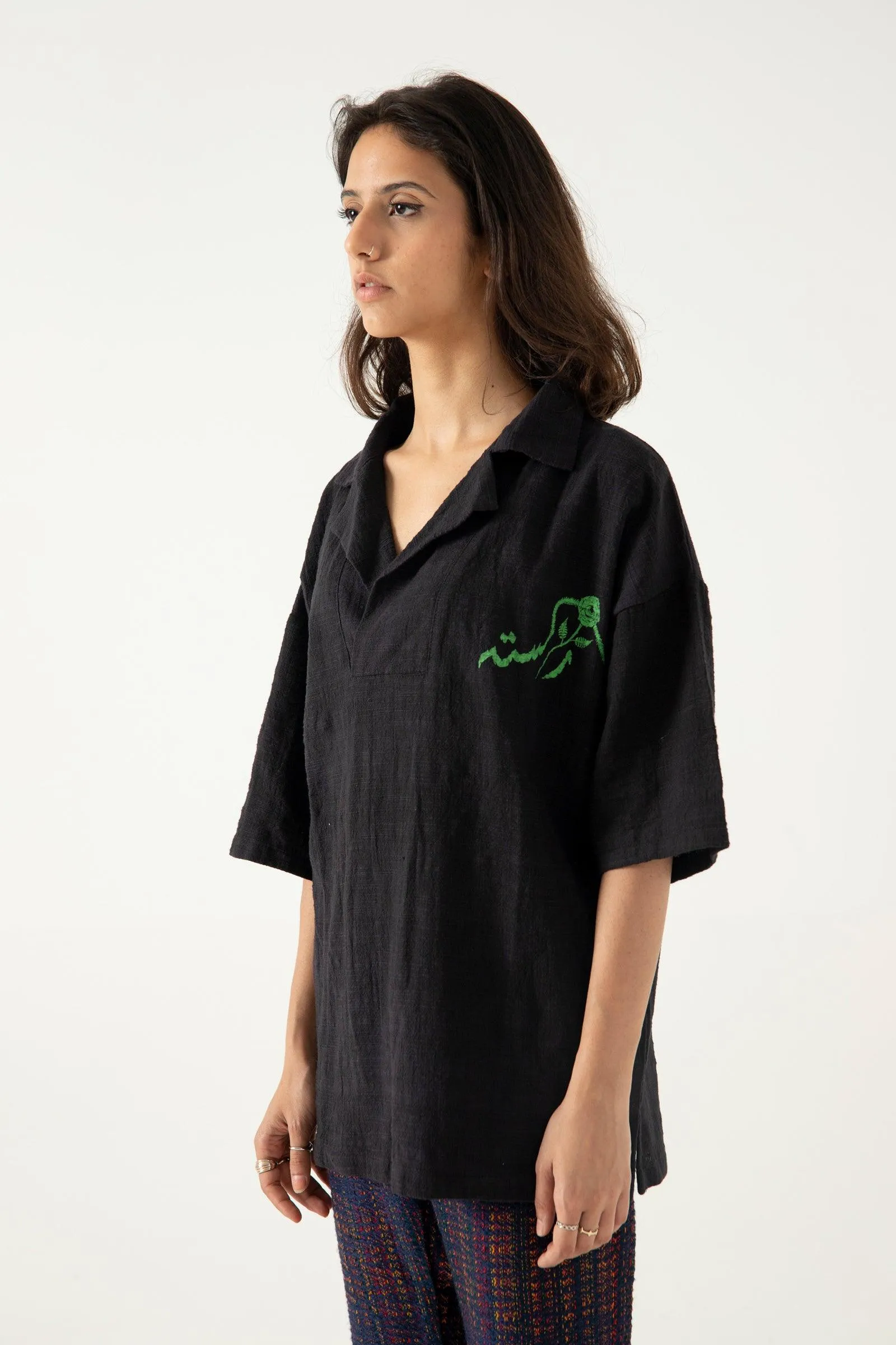 HANDWOVEN LOGO POLO