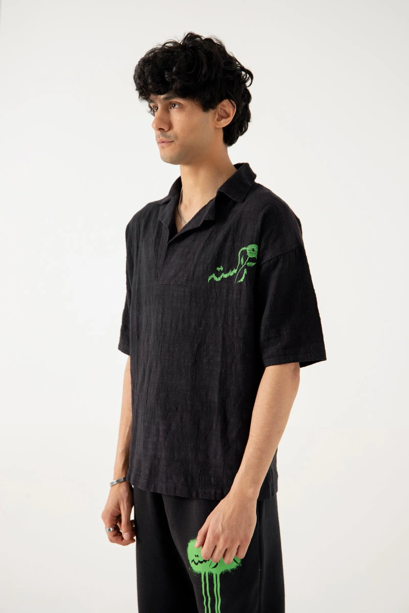 HANDWOVEN LOGO POLO