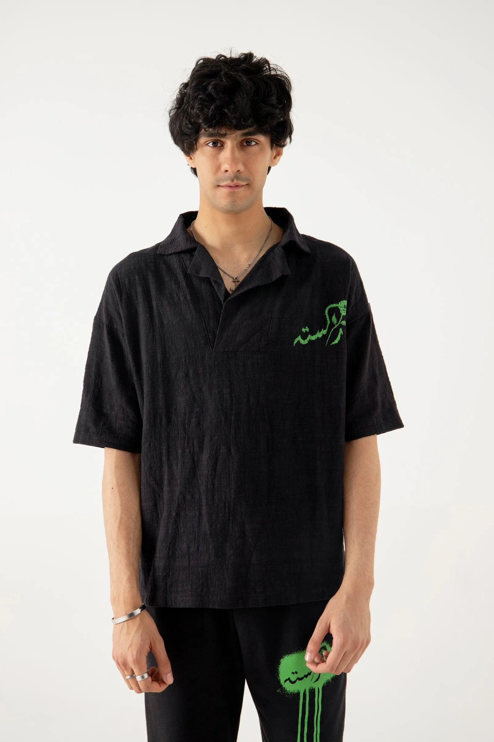 HANDWOVEN LOGO POLO