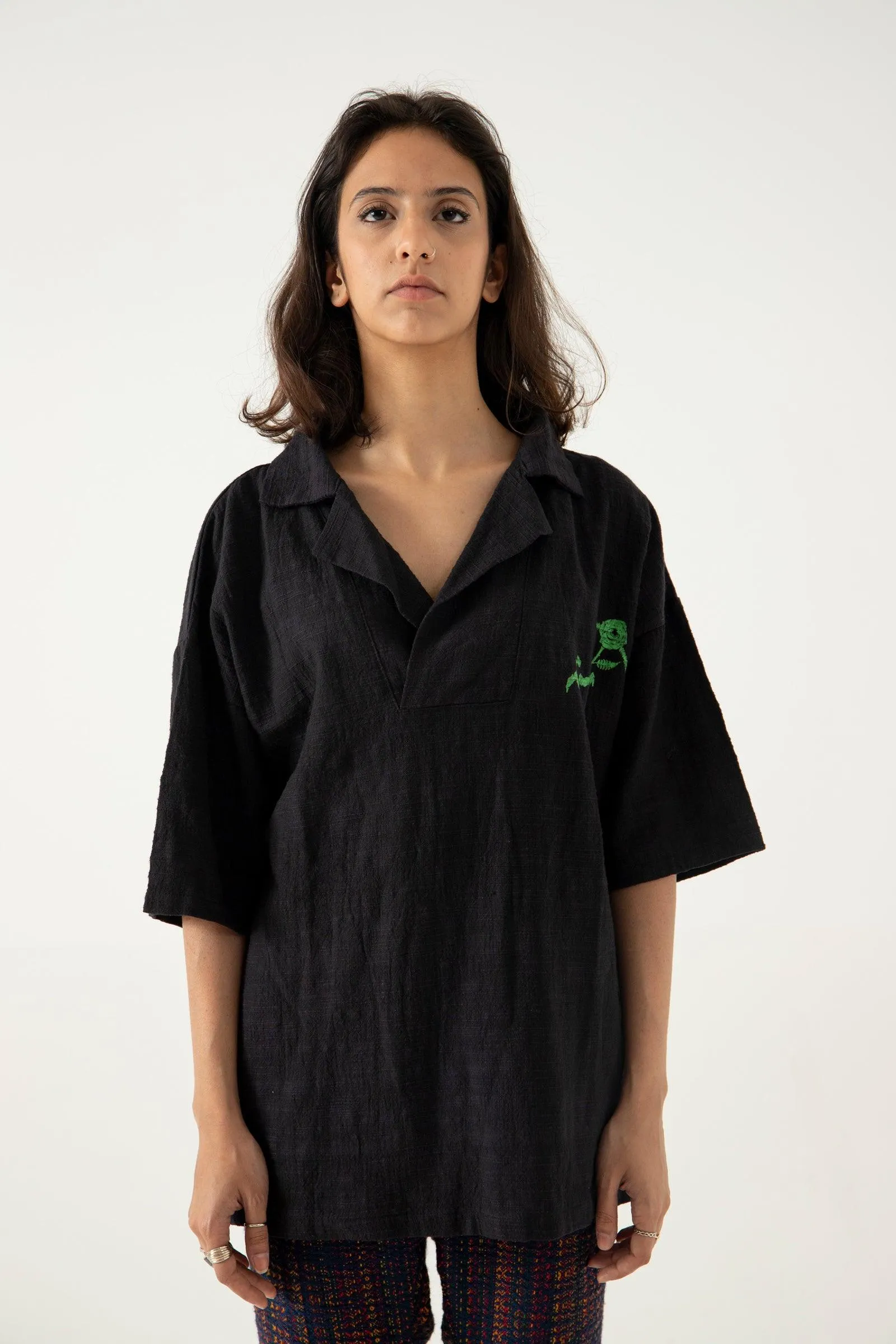 HANDWOVEN LOGO POLO