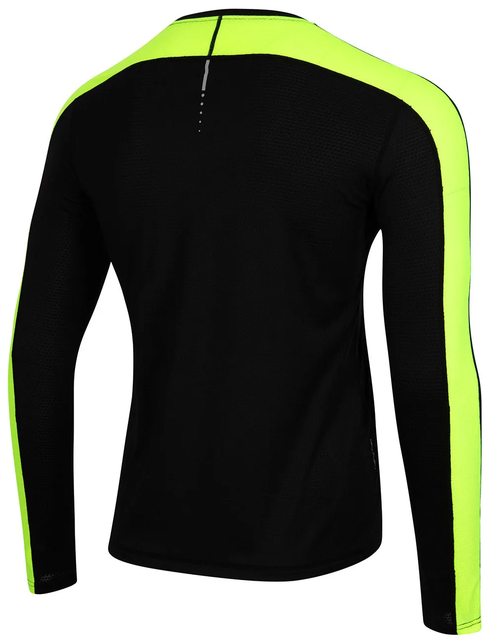 Herren Funktions Laufshirt Langarm Pro Line Schwarz-Neon Setprodukt