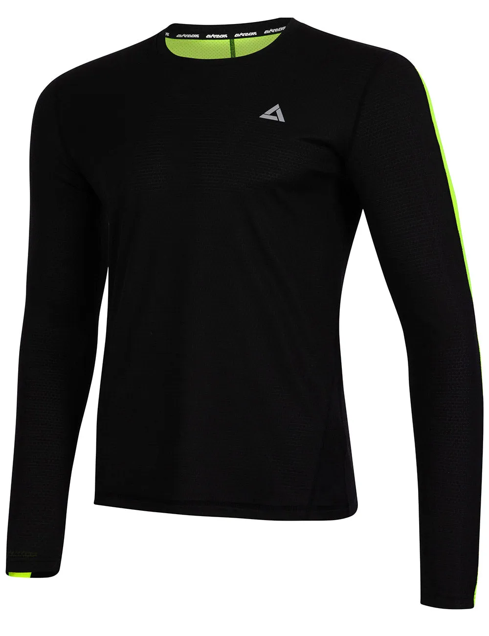 Herren Funktions Laufshirt Langarm Pro Line Schwarz-Neon Setprodukt