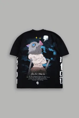 Inosuke "Side By Side" Series Premium Tee in Black