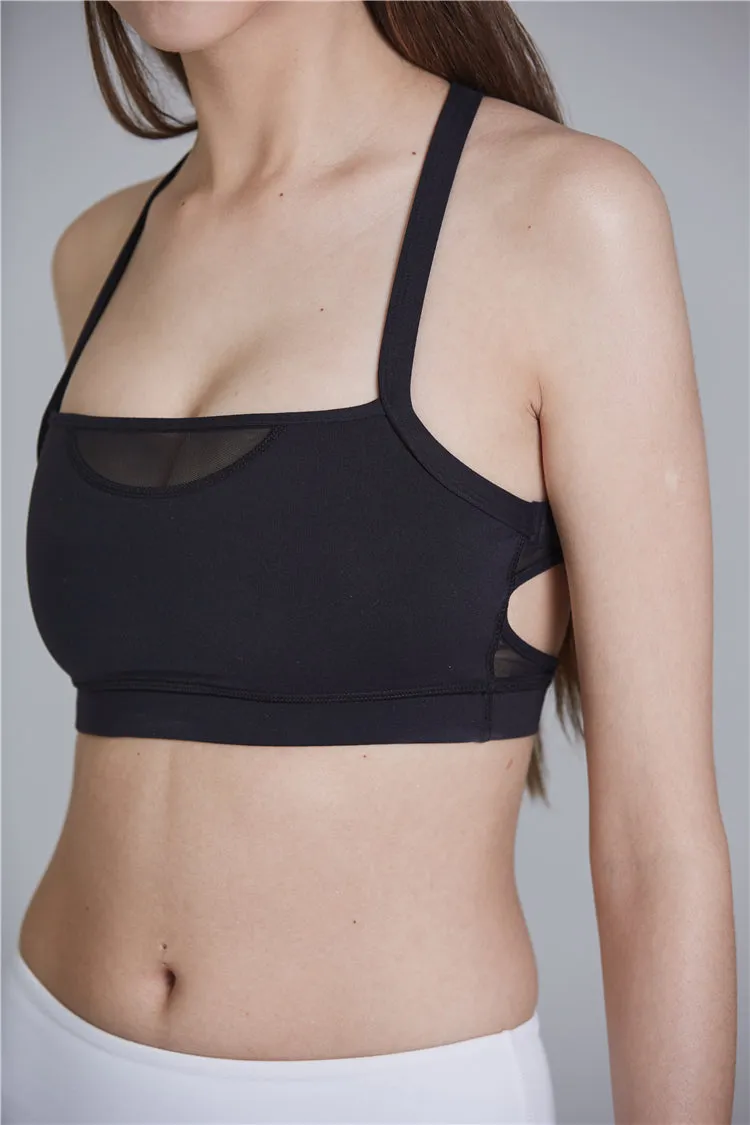 IRIS BRA, BLACK/BLACK MESH