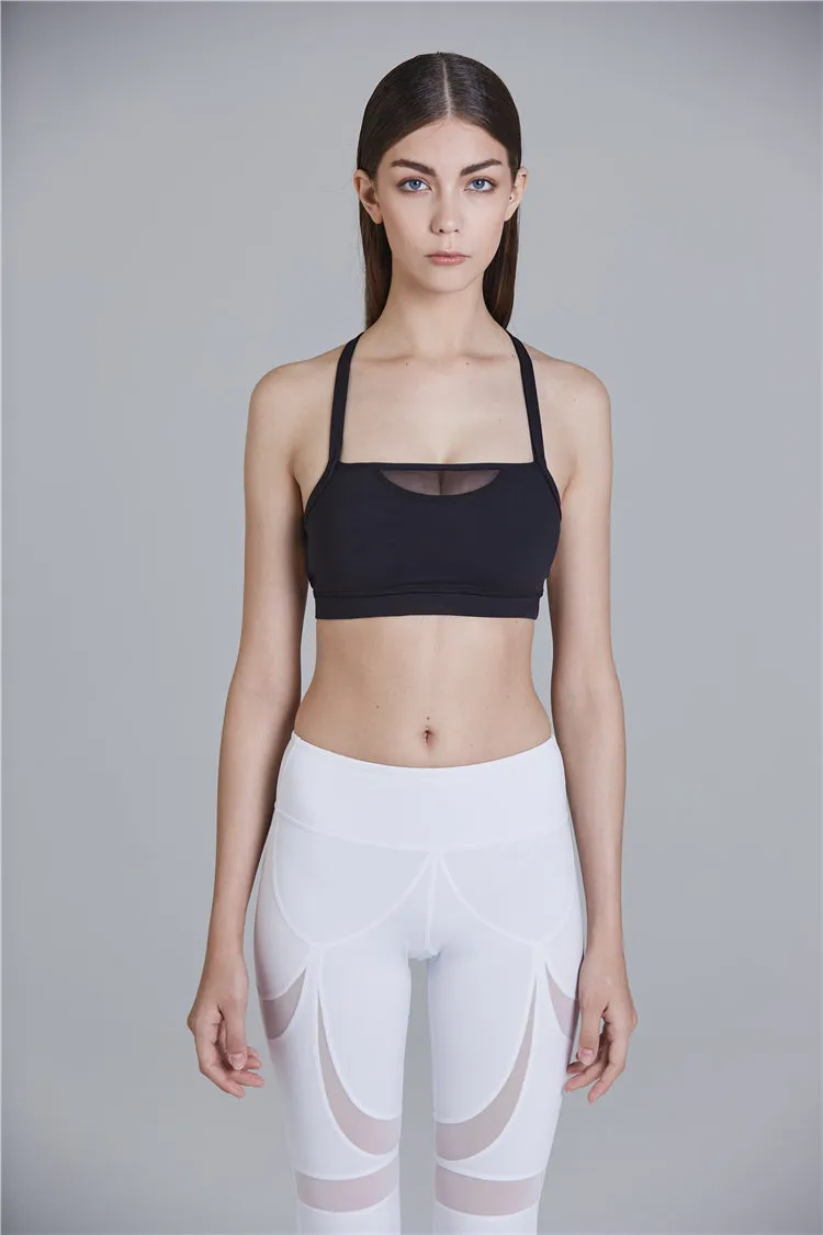 IRIS BRA, BLACK/BLACK MESH