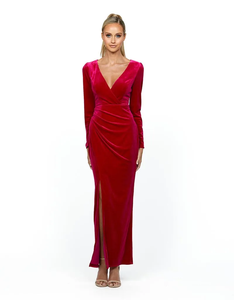ISLA LONG SLEEVED MAXI DRESS BL54D05L
