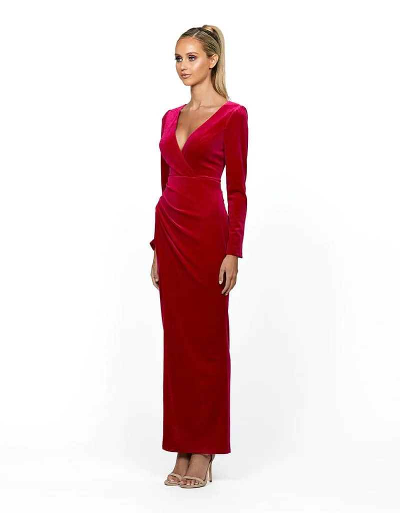 ISLA LONG SLEEVED MAXI DRESS BL54D05L