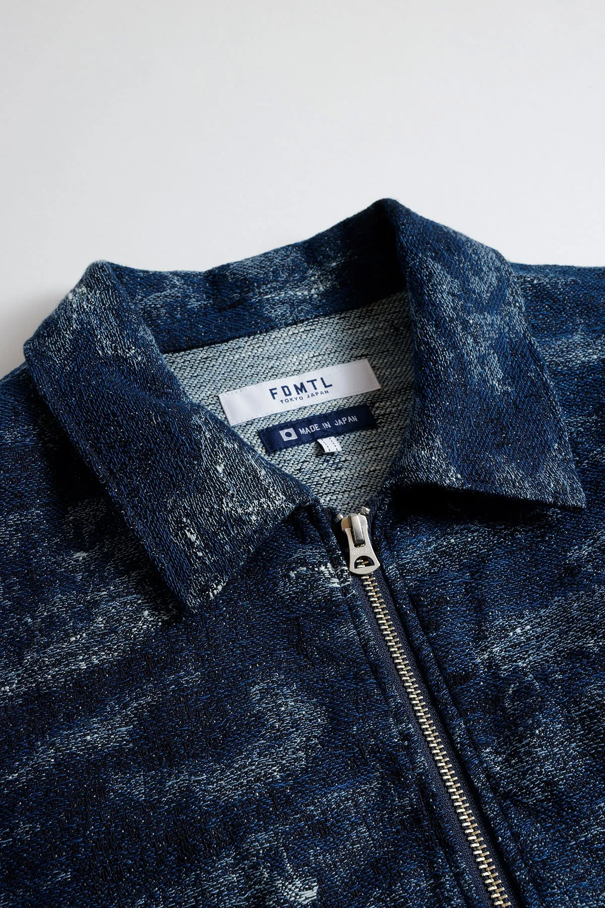 JACQUARD DENIM BLOUSON RINSE