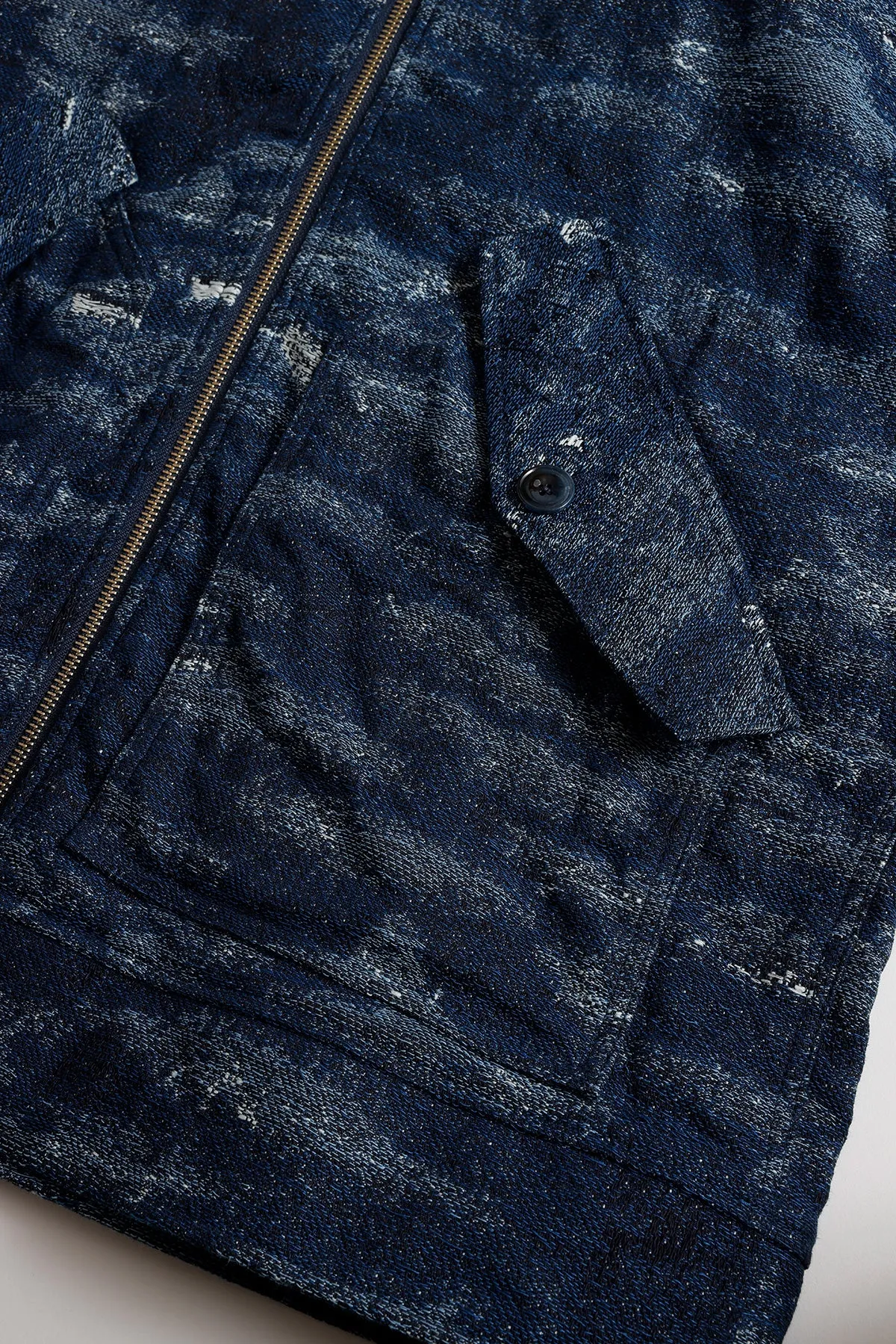 JACQUARD DENIM BLOUSON RINSE